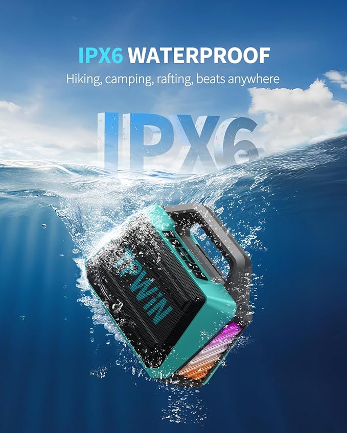 TPWIN Powerful 80W Outdoor Bluetooth Speaker: IPX6 Waterproof, 20H Playtime - Image 3