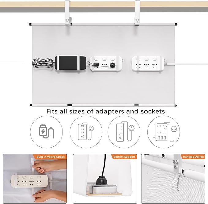 Under Desk Cable Management Tray - Image 2