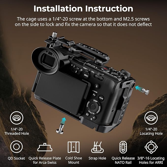 SmallRig Camera Cage for Sony FX2, HawkLock Quick Release FX2 Cage - Image 3