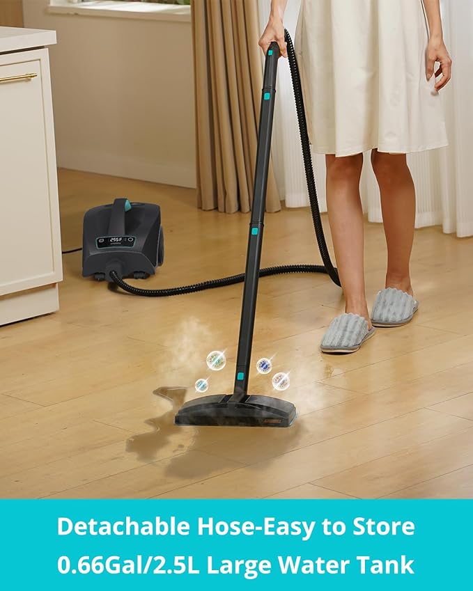 GROBELL Steam Cleaner: 40s Fast Heating-0.66Gal Large Tank-21 PCS Kit-No - Image 3