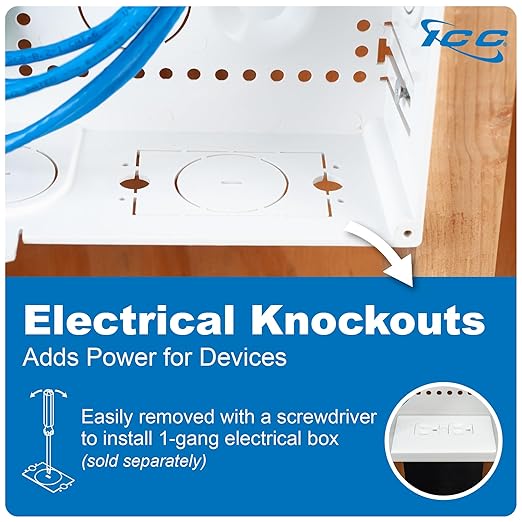 ICC 9” Plastic Structured Wiring Enclosure, Media Enclosure - Image 5