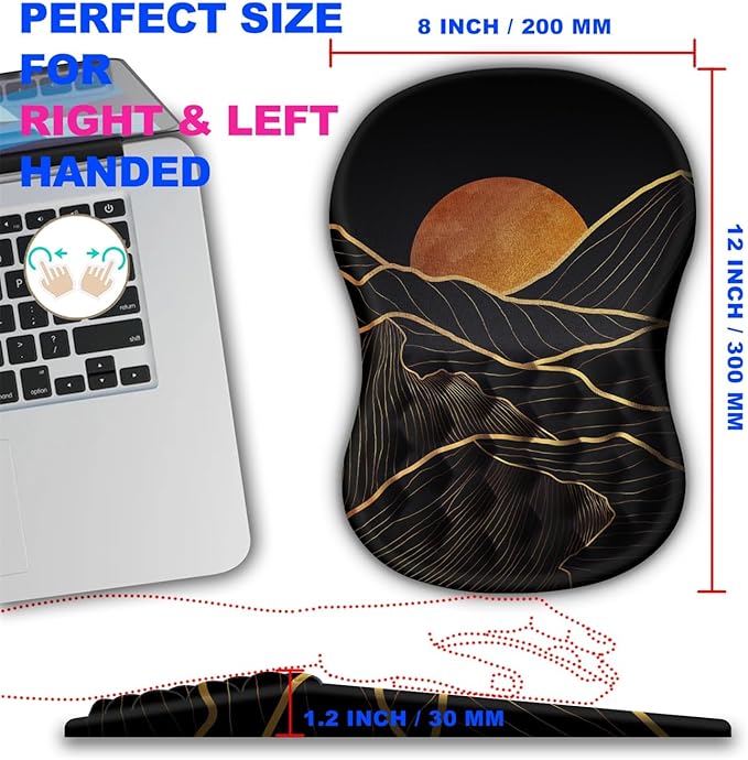 KUOSGM Mouse Pad Wrist Support, Ergonomic Mouse Pad - Image 4