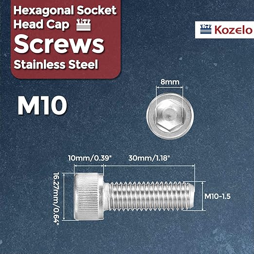 Kozelo 10pcs Socket Head Cap Screws - Image 2
