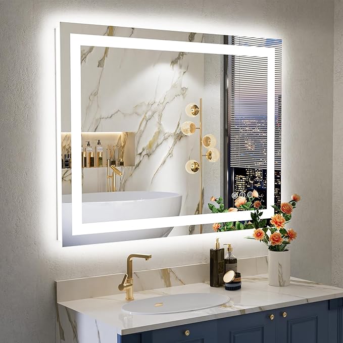 YEELAIT 28x36 Inch LED Bathroom Mirror by YEELAIT