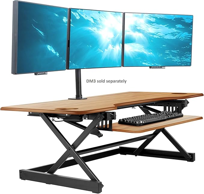 Rocelco 46" Large Height Adjustable Standing Desk Converter by Rocelco