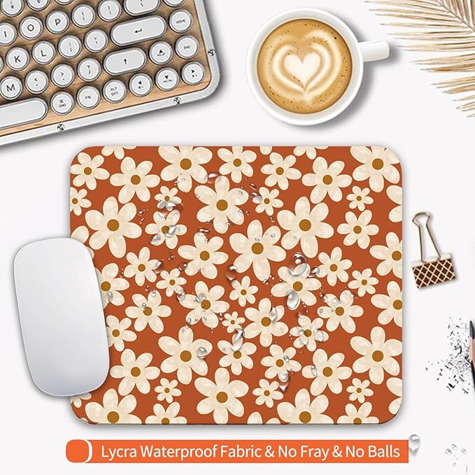 Armanza Square Mouse Pad Cute Flowers, Personalized Premium-Textured Custom - Image 3