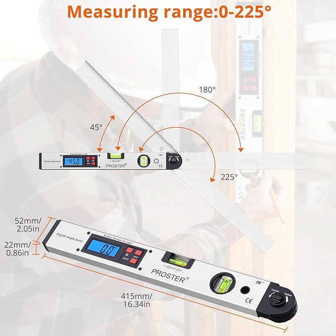 Proster 0-225° Digital Angle Finder Protractor - Image 4