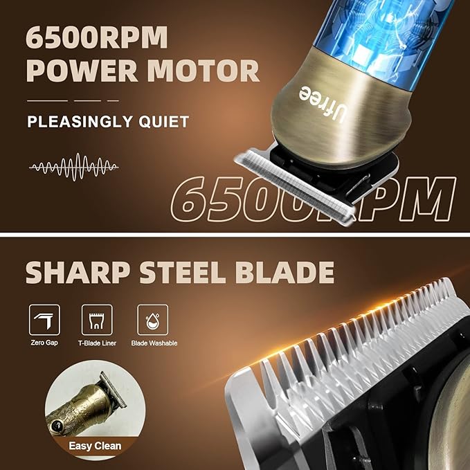 Ufree Beard Trimmer for Men, Electric Razor Shaver, Cordless Hair Clipper - Image 4