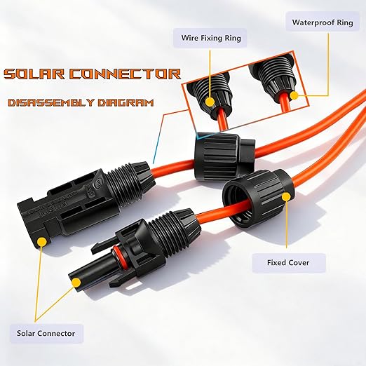 iHaospace XT60 to Solar Connector Cable 10FT/16.4FT/25FT 12AWG, XT60 Extension - Image 2