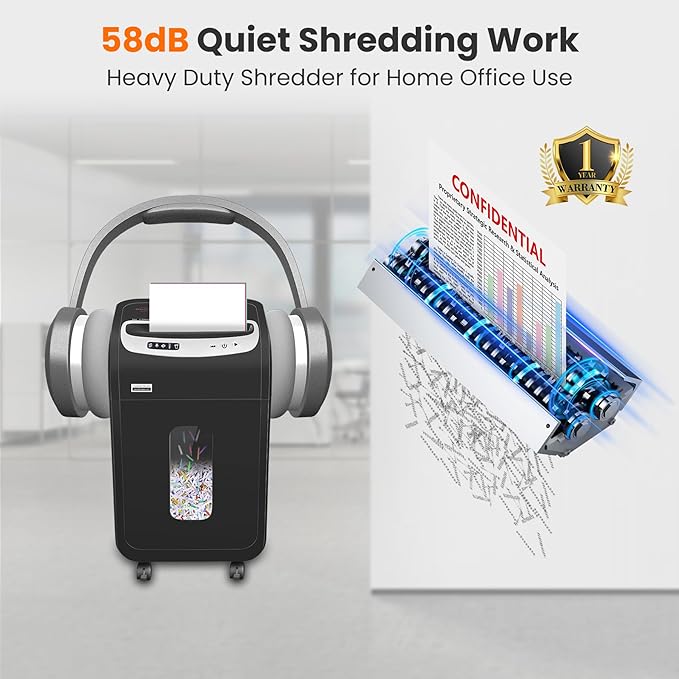 VidaTeco Paper Shredder for Home Office Heavy Duty - Image 5
