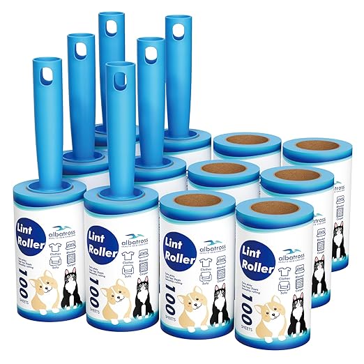 Lint Rollers for Pet Hair Extra Sticky, 1200 Sheets Mega Value Set Lint Rollers by AlbatrossHealthNewEngland