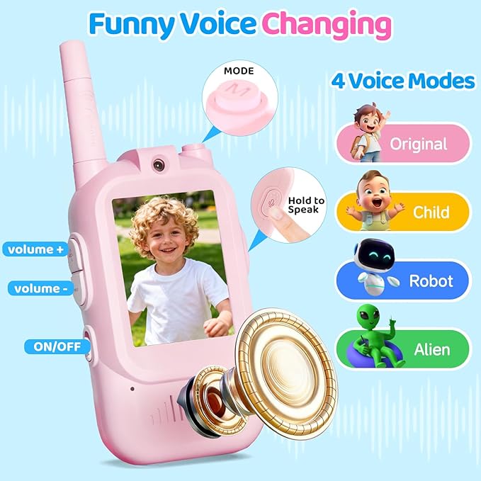 Video Walkie Talkies for Kids Toys, for Grandkids, 2 Pack HD Kids Walkie - Image 5
