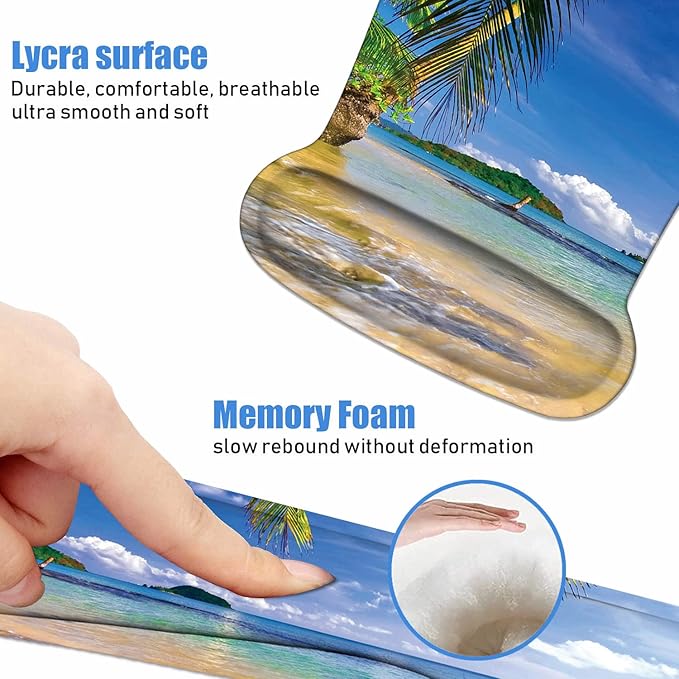 Ergonomic Mouse Pad Wrist Support and Keyboard Wrist Rest Set - Image 5