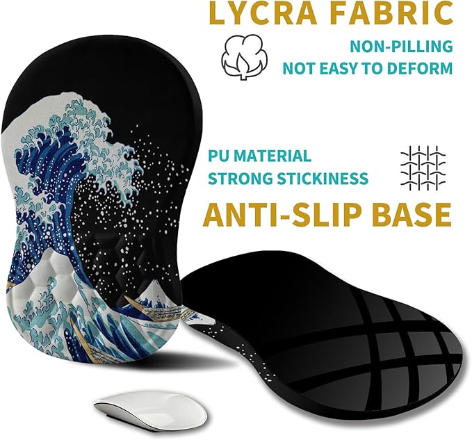 Hokafenle Ergonomic Mouse Pad Wrist Support, Wrist Rest Mousepad - Image 5
