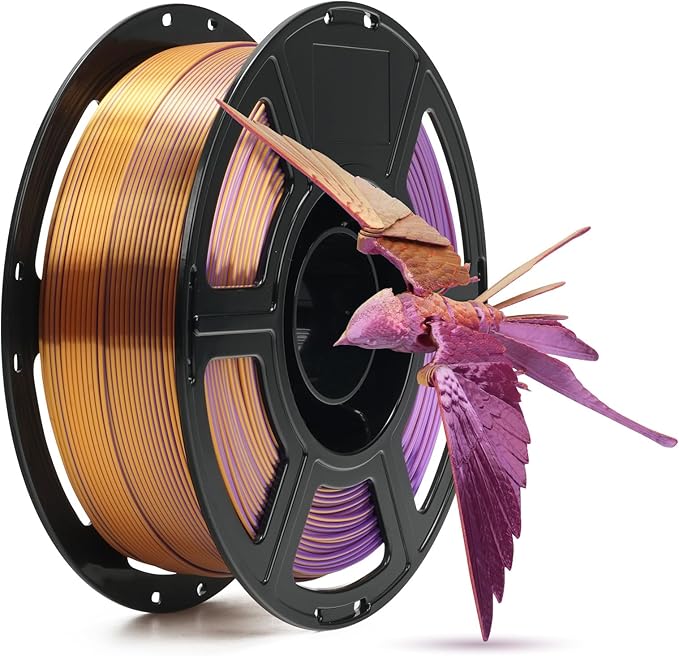 FLASHFORGE Silk Tri-Color Filament, 3D Printer Filament Color Change 1kg Spool by FLASHFORGE
