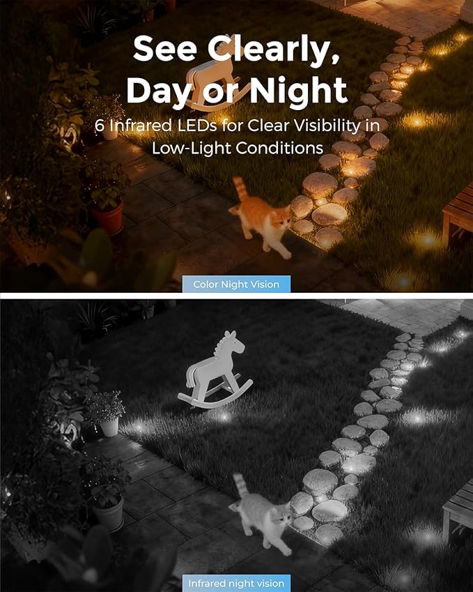 Devo Solar Security Camera Wireless Outdoor, 2.3K HD 360° PTZ Color Night Vision - Image 6