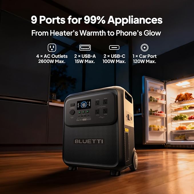 BLUETTI Elite 400 Solar Generator and Solar Charging Cable, 3840Wh LFP Batttery - Image 4