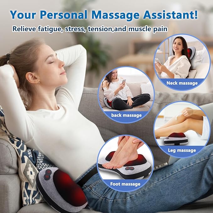 Massage Pillow, Neck and Back Massager - Image 4
