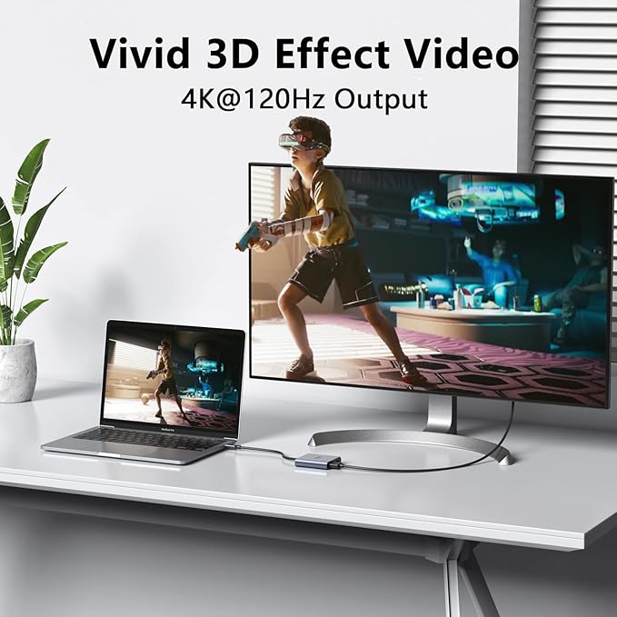 USB-C to Dual 4K DisplayPort Splitter Adapter, USB Type C to Displayport Dual - Image 3