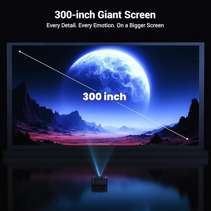 1500 ANSI Official Licensed Google TV Smart Projector, HAPPRUN 4K Full HD Home - Image 7