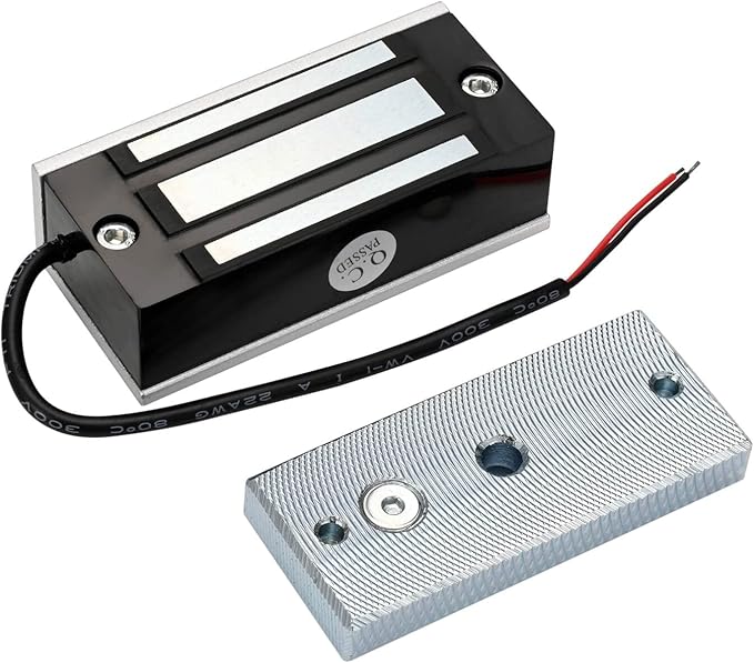 Electric Magnetic Lock 60KG 130LBS Holding Force Electromagnet Lock 12V Fail by YUHANUS