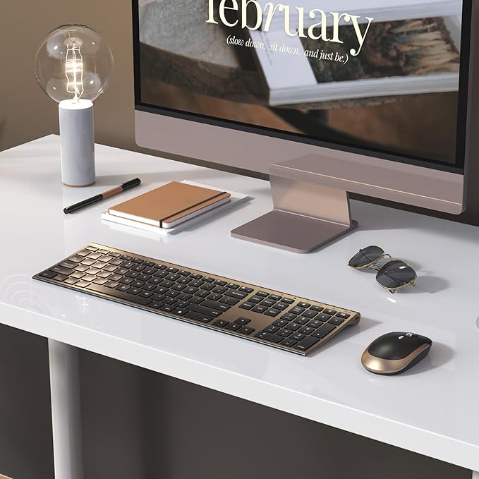Wireless Keyboard and Mouse, Vssoplor 2.4GHz Rechargeable Compact Quiet - Image 7