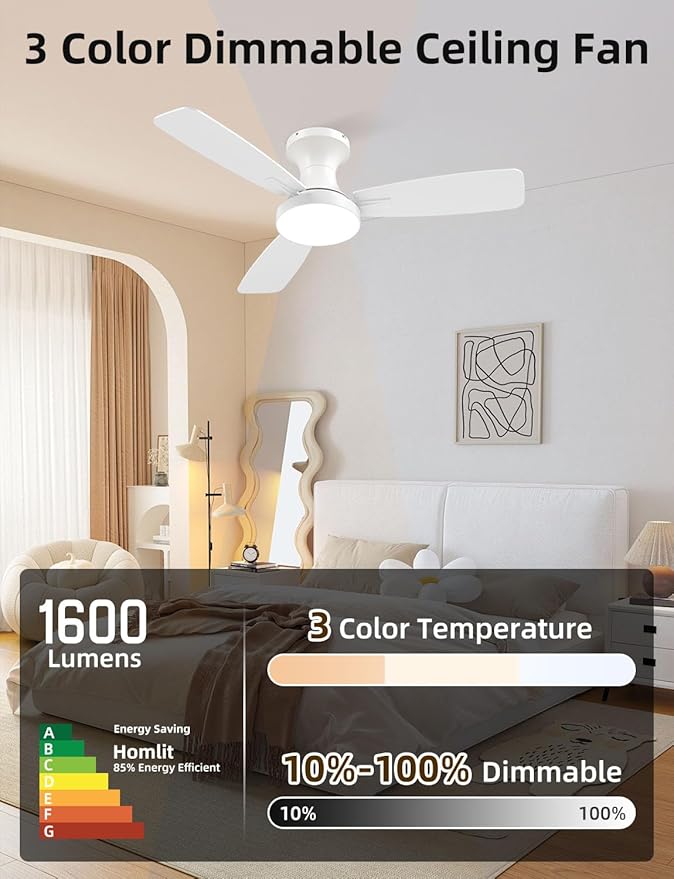 Homlit 42 inch Smart Ceiling Fan - Image 3