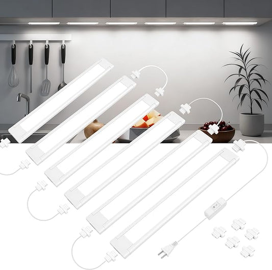 maylit Under Cabinet Lighting Plug in, Renter Friendly Lamp, Wired Indoor Lights by maylit