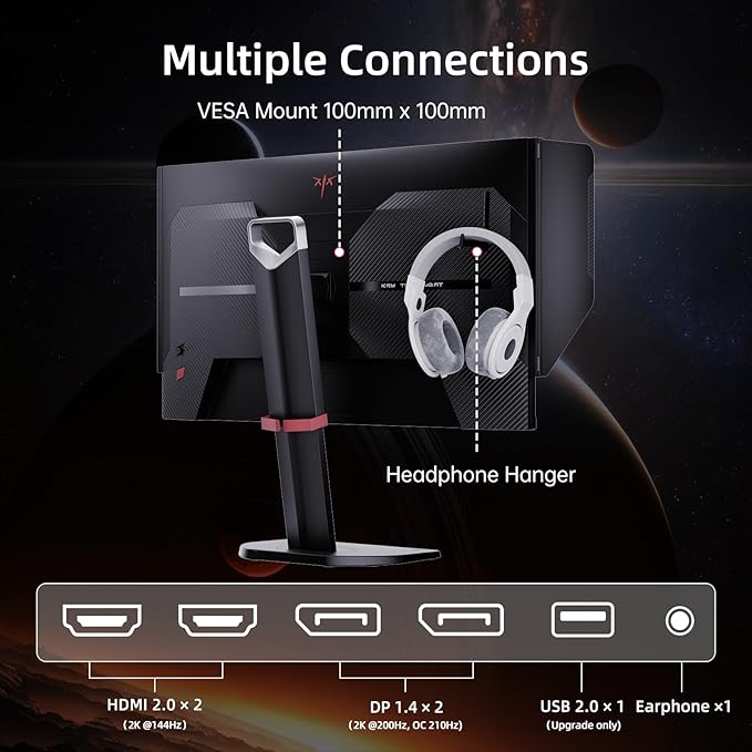 KTC 27 Inch Gaming Monitor 27M1, 1440p 200Hz Computer Monitor - Image 7