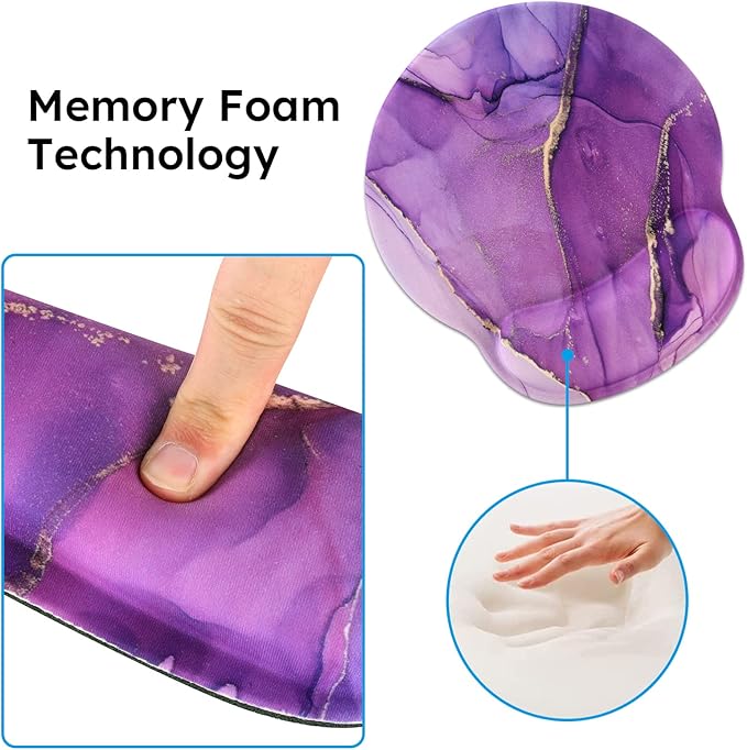 iCasso Purple Ergonomic Large Mouse Pad - Image 8