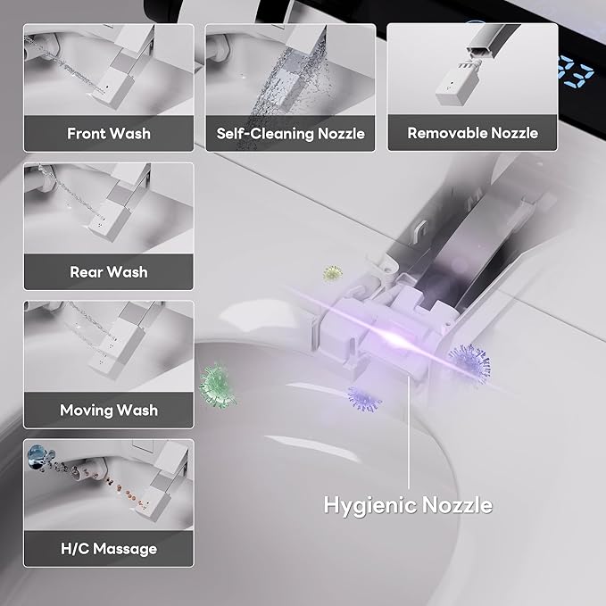 Casta Diva Smart Toilet with Bidet Built in, Auto Open Close, Foot Sensor - Image 5