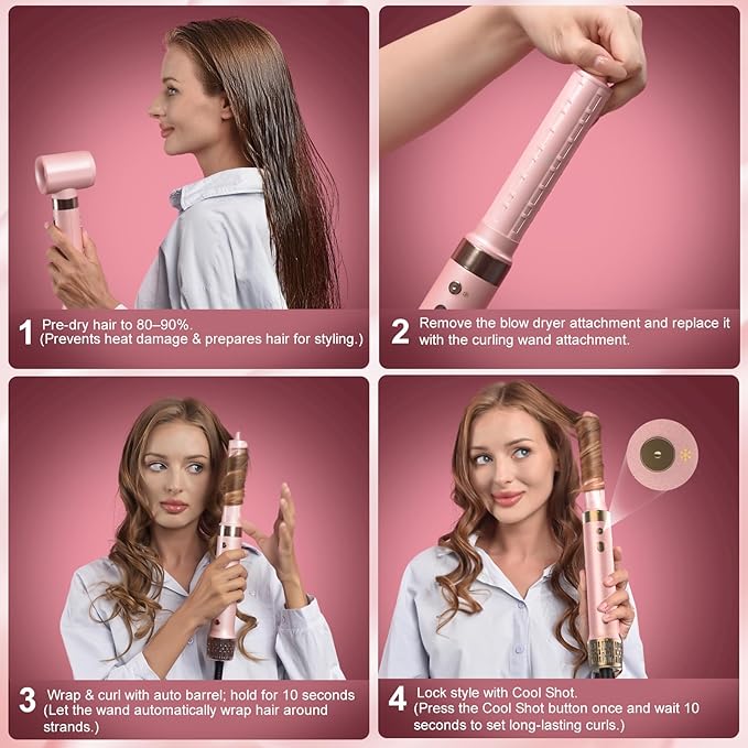 Mythsight Dual Voltage StyleVibe 8-in-1 Air Styler, Hair Dryer & Blow Dryer - Image 10