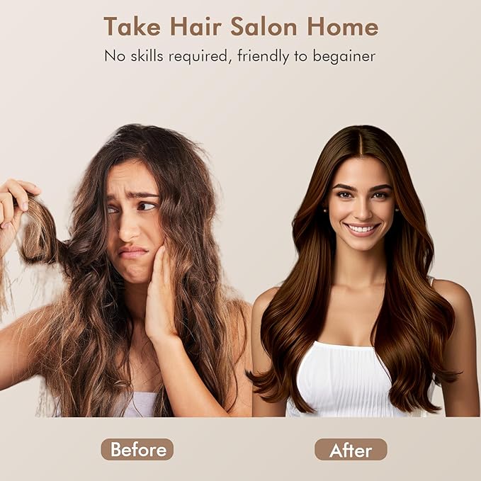 2-in-1 Blow Dryer Brush & Hair Straightener, Ionic & Ceramic Thermal Brush - Image 4