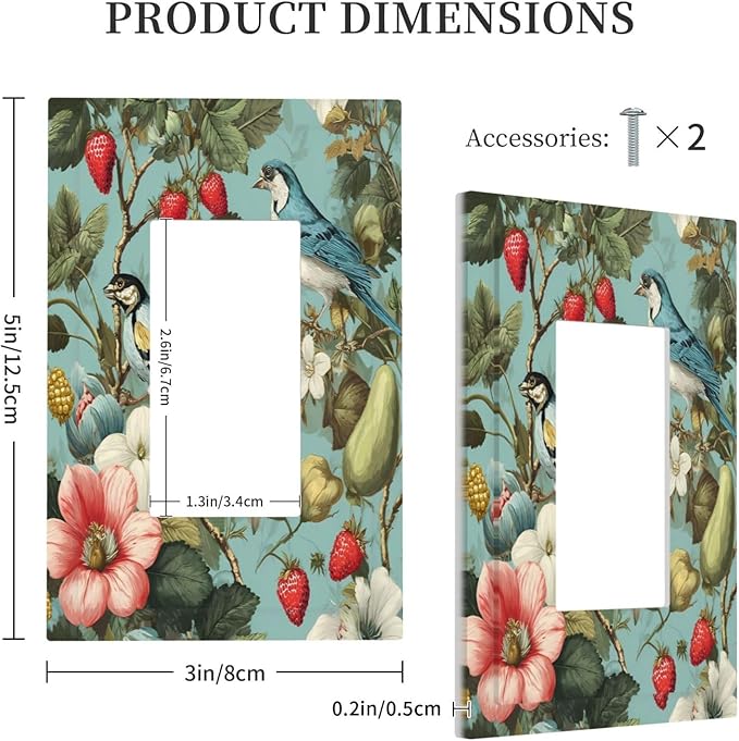 Bvtewkhz William Morris Flower 1 Gang Single Rocker Wall Plate Cover Decorative - Image 4