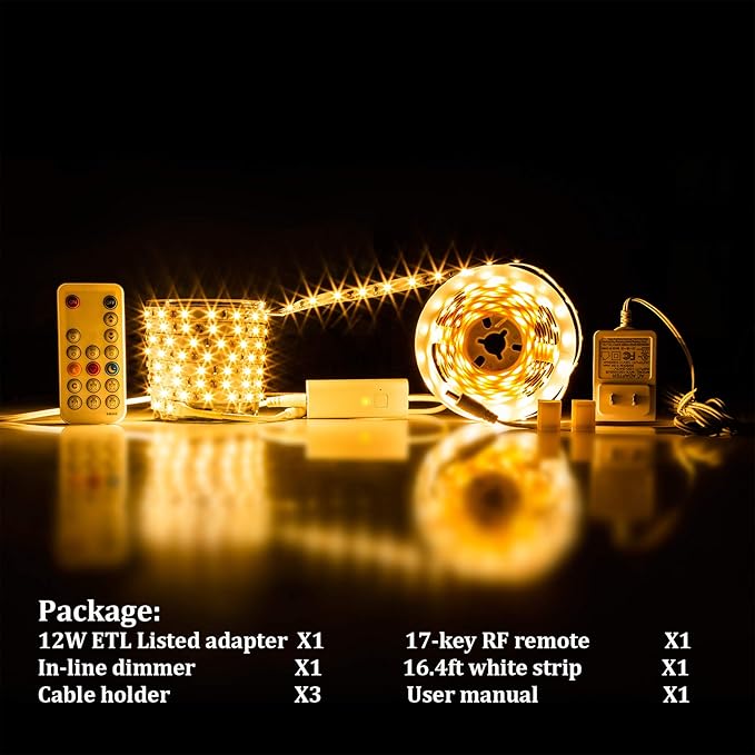 WOBANE Warm White LED Strip, Dimmable LED Light Strips - Image 6