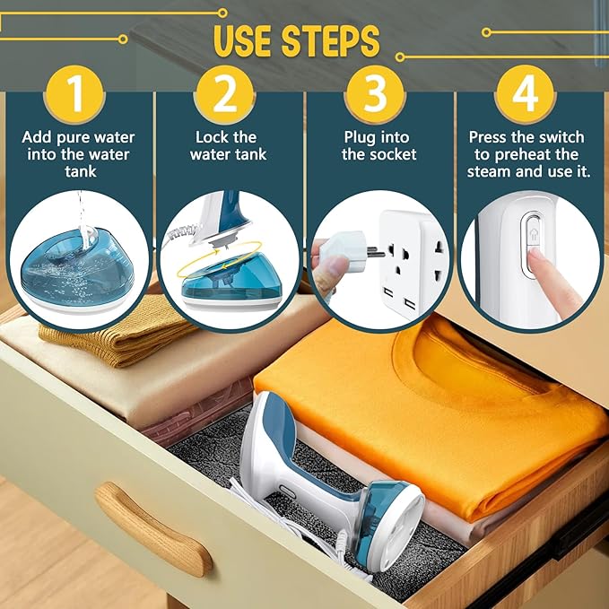 Rolipo Handheld Steamer for Clothes 1200W, Clothes Steamer - Image 7