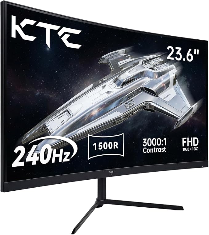 KTC 24 Inch Curved 240Hz Gaming Monitor, FHD 1500R Curved Computer Monitor 1080P by KTC