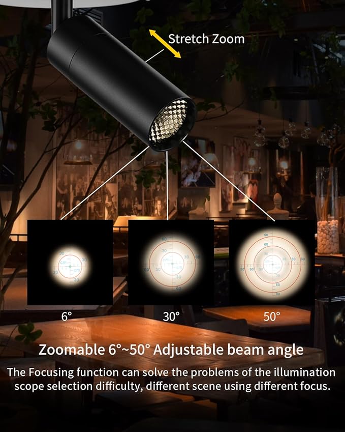 Gpaillumic Zoomable LED Ceiling Spotlight Fixture, Flush Mount Adjustable - Image 4