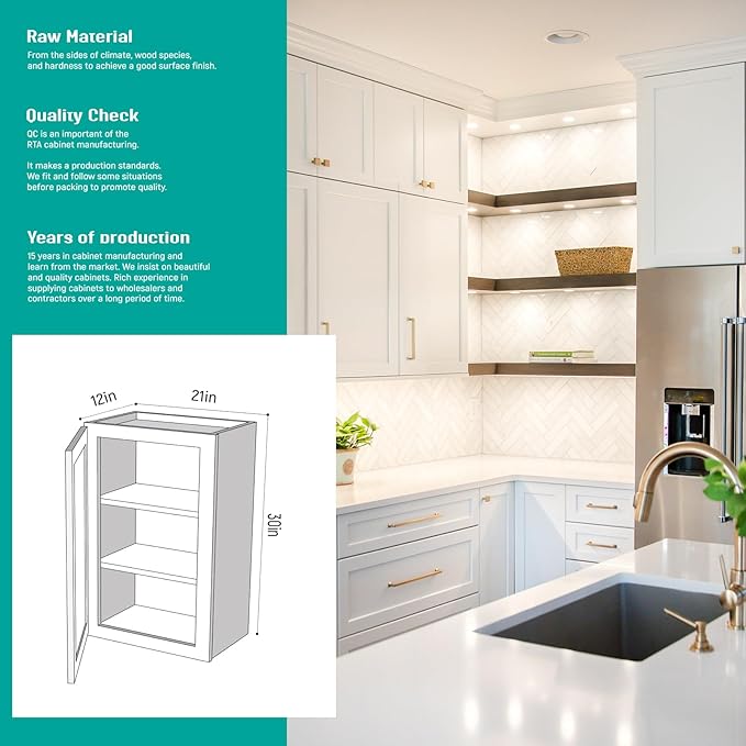 Wall Kitchen Cabinets, RTA Cabinets, Wall Mounted, RTA Upper Cabinet, Modern - Image 3