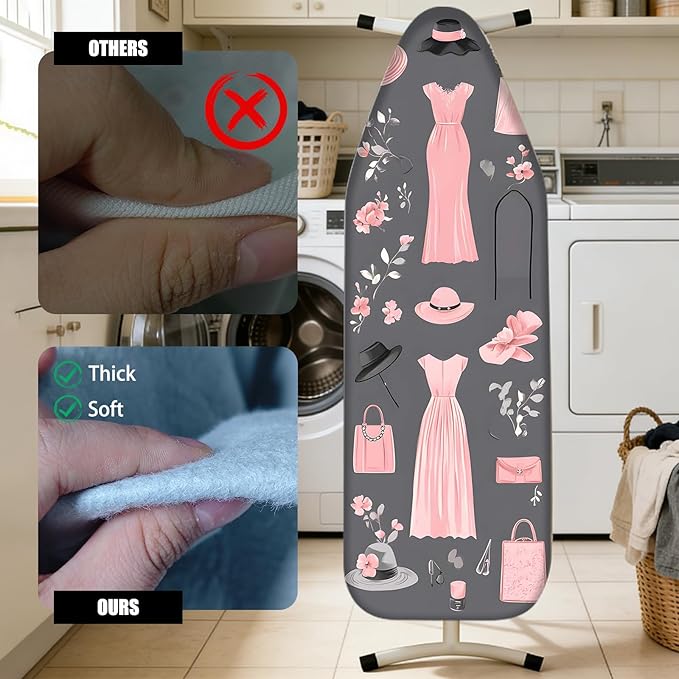 Nuxovilar Ironing Board Cover Needle Cotton 15x54 Inches | Ironing Board Cover - Image 4