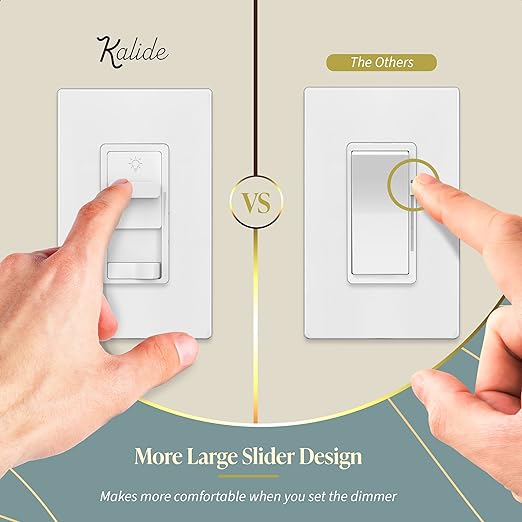 TOPGREENER Dimmer Light Switch for 200W Dimmable LED/CFL Lights, Single - Image 5