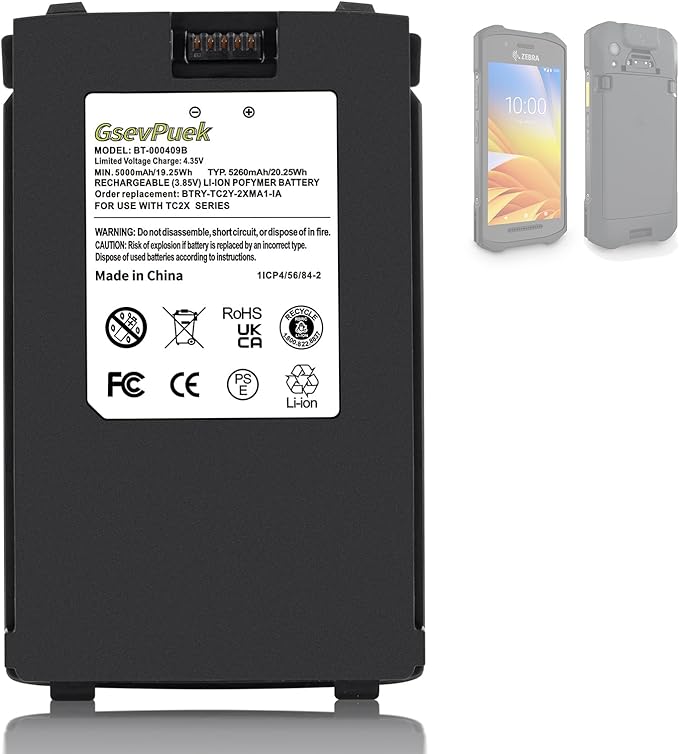GsevPuek 5260mAh TC26 Replacement Battery, by Unknown