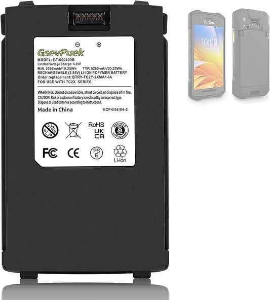 GsevPuek 5260mAh TC26 Replacement Battery, by Unknown