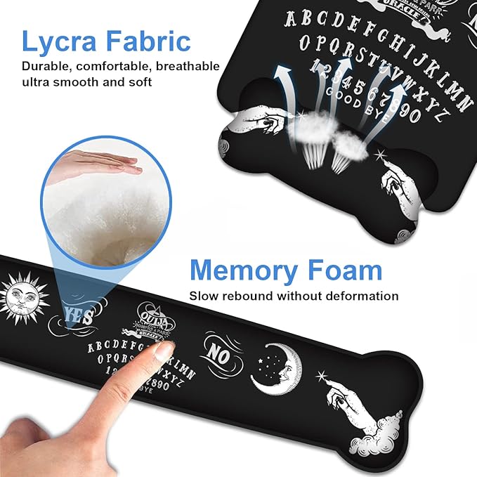 Wrist Rest Support Ergonomic Gel Mouse Pad & Memory Foam Keyboard Set, Non-Slip - Image 6