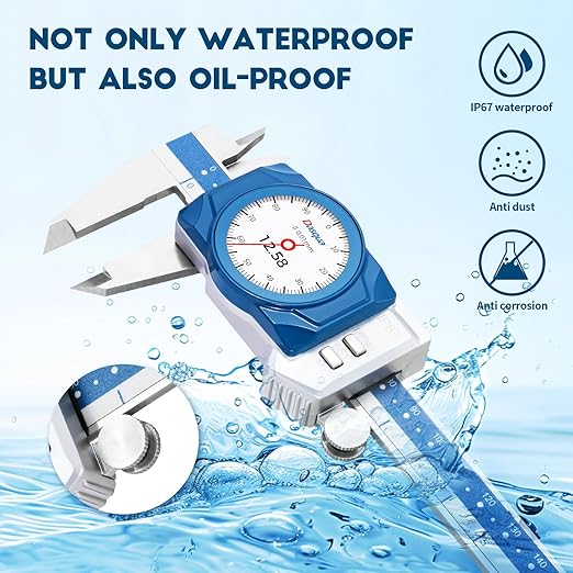 Dasqua Digital Dial Calipers 6"/150mm IP67, Resolution 0.0005", Accuracy ±0.001” - Image 3