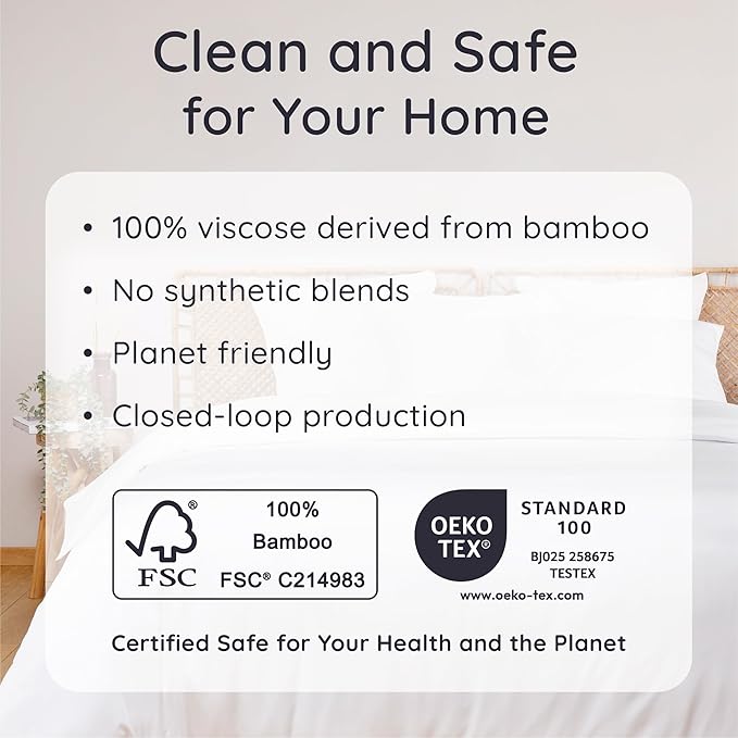 Bambaw 100% Viscose Derived from Bamboo Sheets Full Size Set – 4pcs Cooling - Image 6