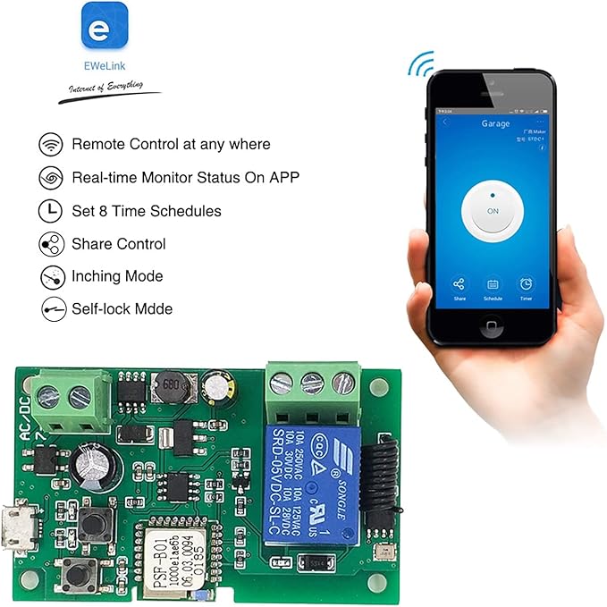 Newgoal 1-Channel Ewelink App Remote Control WiFi Wireless Switch Relay - Image 5