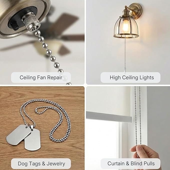 SmoTecQ 10 Feet Ceiling Fan Pull Chain Extension - Image 9