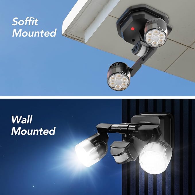 OREiN Motion Sensor Outdoor Security Light, Adjustable Dual-Head LED Flood Light - Image 9