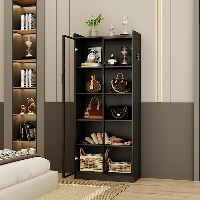 Dystler Display Cabinet with Adjustable Shelves, 5 Tier Display Case - Image 3